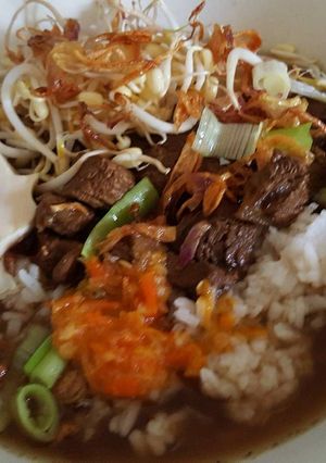 Foto resep Nasi Rawon Cepat Saji