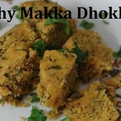 A picture of Rajasthani Makka/Corn/Maize Dhokla Recipe - Winter recipe.