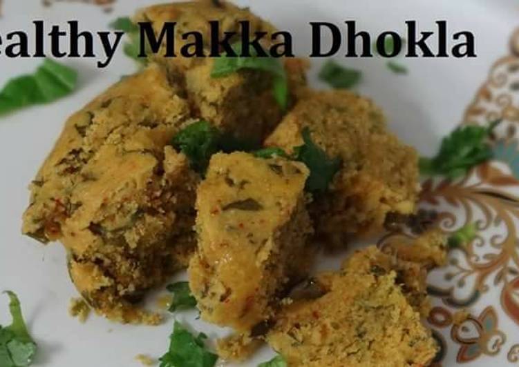 Rajasthani Makka/Corn/Maize Dhokla Recipe - Winter recipe