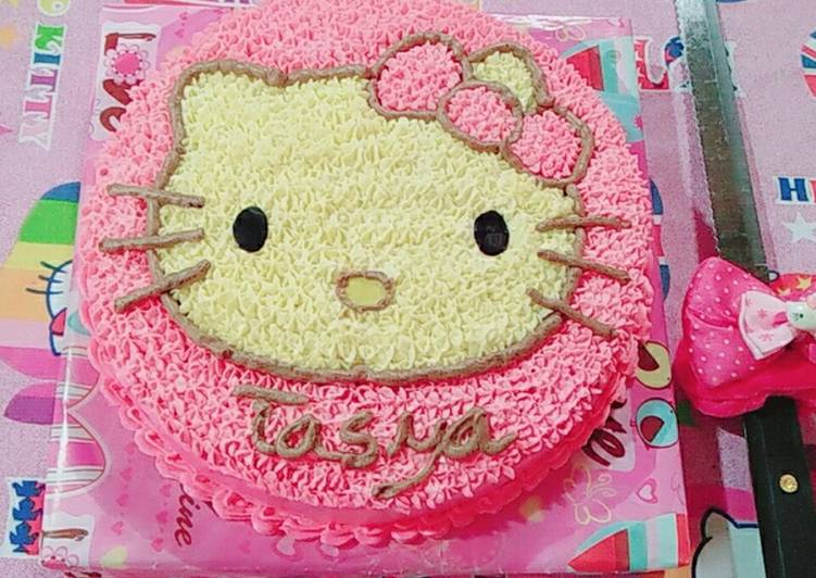 Kue ulang tahun hello kitty simple