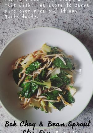 Foto resep Tumis Bok Choy dan Toge