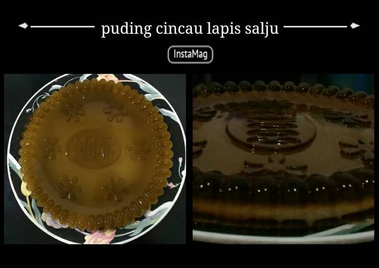 Puding Cincau lapis Salju