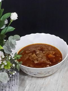 عکسی از دستور فسنجون گیاهی با رب گوجه فرنگی