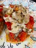 Tosta de Escalibada con Pollo al As