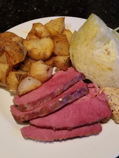 A picture of Corned Beef & Cabbage.