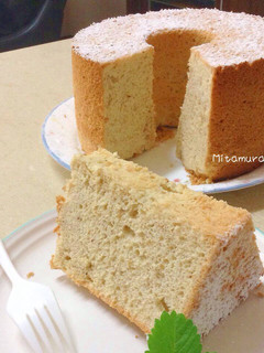 白芝蔴戚風蛋糕 的食譜成品照片