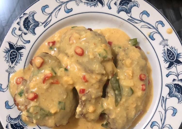 Bagaimana Menyiapkan Chiken salted egg gampang banget Anti Gagal