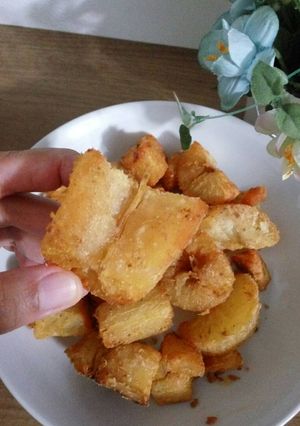 Foto resep Singkong Renyah bumbu kuning