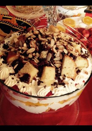 Una foto de Parfait de crema y frutas