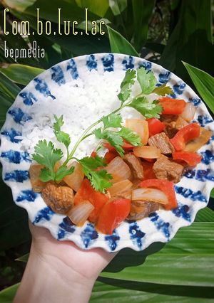 Hình của món Cơm bò lúc lắc.