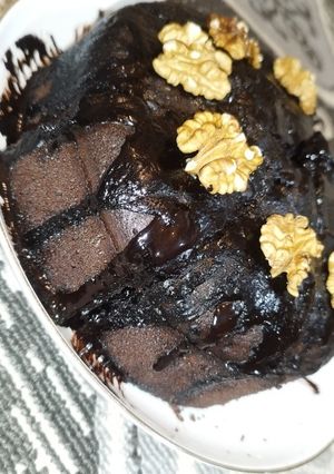 عکسی از دستور کیک شکلات صبحانه خیس