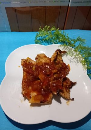 Foto resep 300)Chicken steak saos asam manis