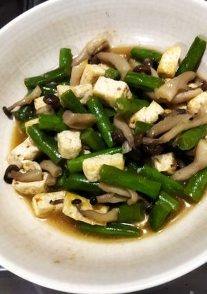 Foto resep Tumis tahu putih buncis shimeji