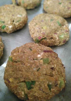 Una foto de Hamburguesas de lentejas OPCIONAL veggie y con huevo