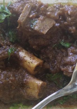 A picture of Pepper mutton masala.