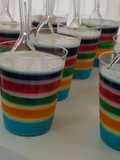 Gelatina en Mosaico de muchos -Colores_