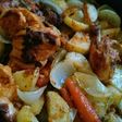 صينية دجاج بالطحين 😋😋