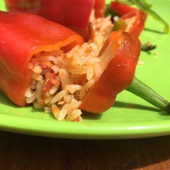 Rice stuffed pepper A picture of Rice stuffed pepper.