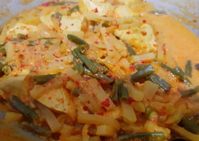 Resep Sayur Tahu Labu Kacang Panjang oleh dymasakin - Cookpad