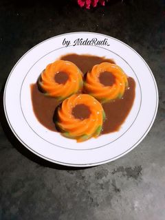 Foto resep Puding Twister Wortel & Bayam dengan Saus Coklat