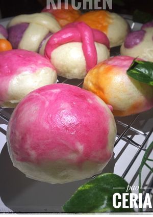 Foto resep Pao warna warni