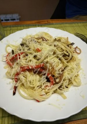Una foto de Tallarines con verduras