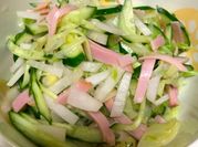 A picture of cucumber and dashi salad