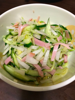 A picture of Japanese coleslaw.