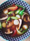 Shiitake Dashi with quick cooked scallops
