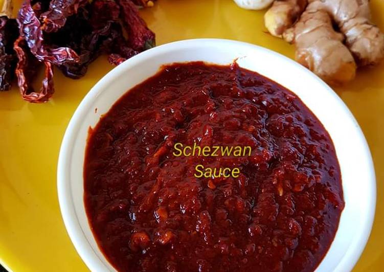 Recipe of Quick Schezwan Sauce Indo Chinese Dip