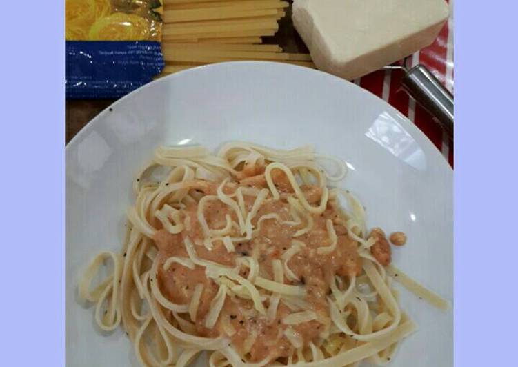 Bagaimana Membuat Fetucini Alfredo Kornet Beef yang Enak Banget