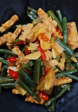 Foto resep Tumis Kacang Panjang + Tempe Kecap
