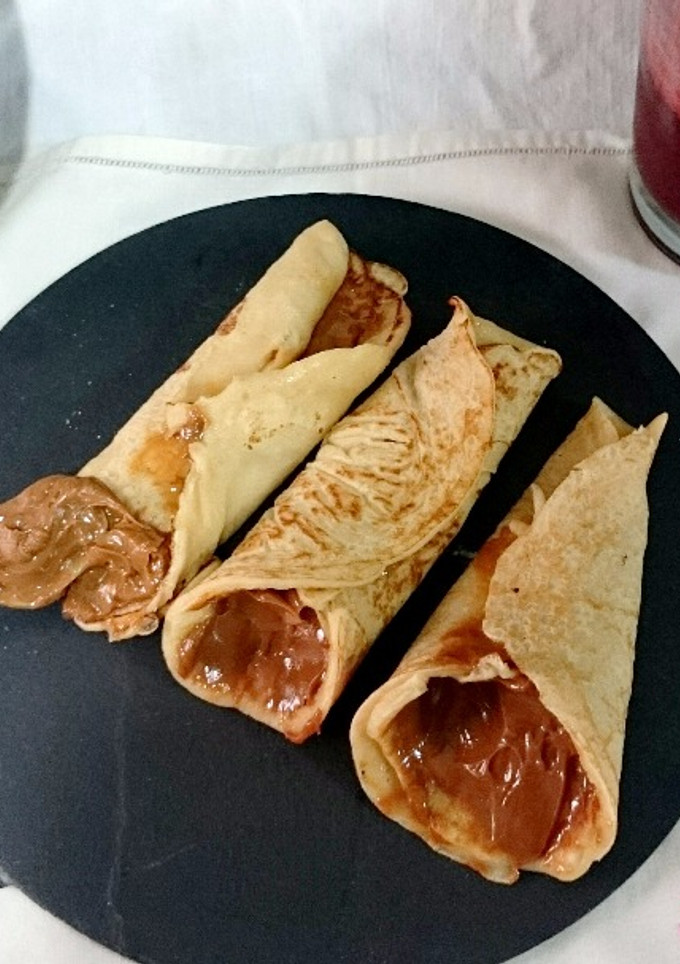 Una foto de Crepes de canela
