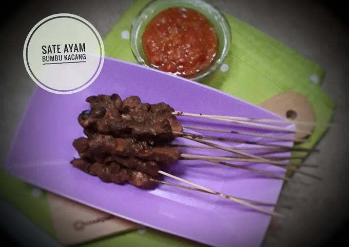 Resep Sate ayam bumbu kacang Anti Gagal