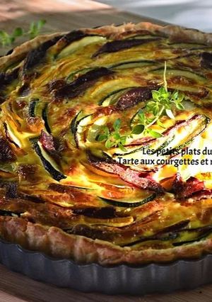 Une photo de Tarte aux courgettes et magret séché