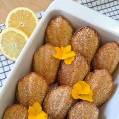 A picture of Lemon & Burnt Butter Madeleines.