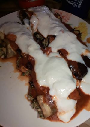 Una foto de Canelones de berenjenaa