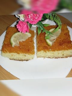 صورة لوصفة بسبوسة جزائرية خفيفة ريشة 🤤