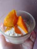Oatmeal dengan mangga