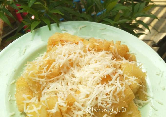 Cara Gampang Menyiapkan Singkong keju merekah Anti Gagal