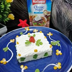 A picture of Mayo Chicken Sandwich Cake  #KokabandCookpad.