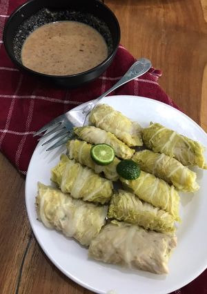 Foto resep Sawi gulung ayam