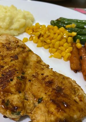 Foto resep Honey BBQ Grilled Chicken Breast with Creamy Mashed Potato