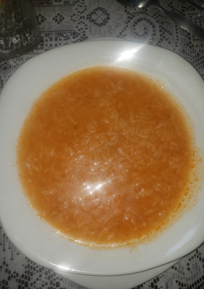 Una foto de Arroz caldoso al ajo de mi pá