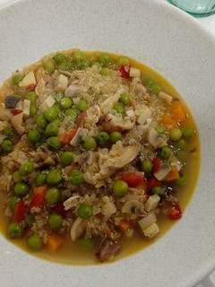 Una foto de Sopa de menudillos con quinoa