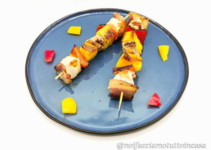 Spiedini di Pollo e Peperoni in Agrodolce Super Facili