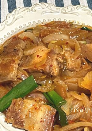 泡菜炒五花肉 的食譜成品照片