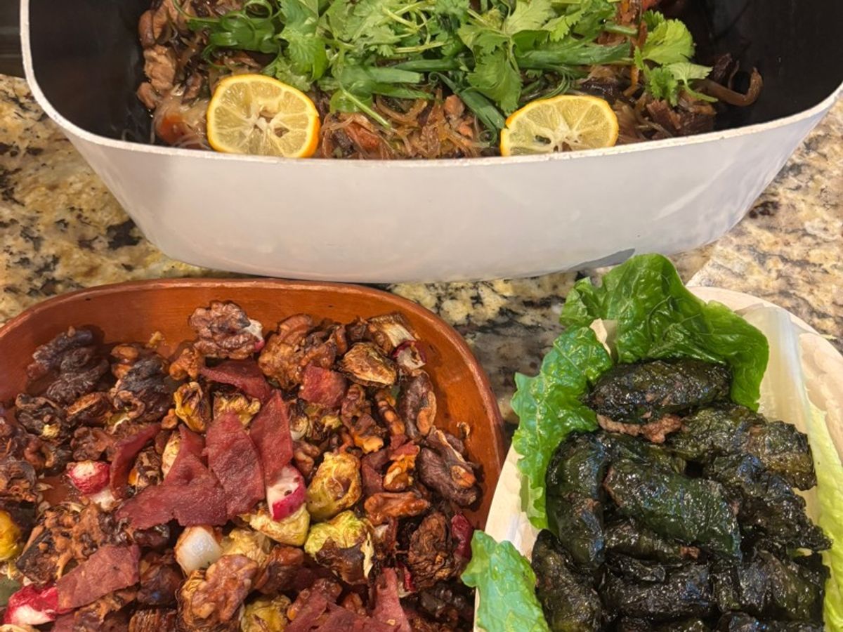 Roasted Turkey Bacon and Brussels Sprouts Mix(cải Brussels nướng cùng thịt gà tây)