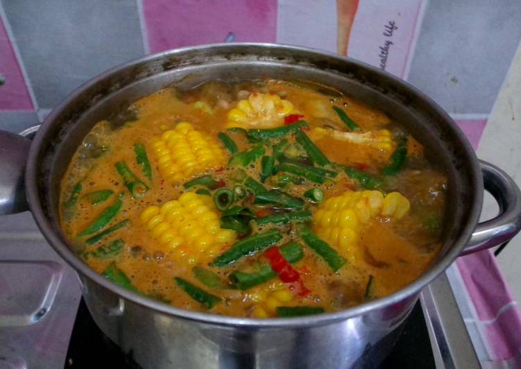 Tutorial mengolah Sayur asem bumbu kemiri nikmat