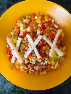 Una foto de Ensalada de patata y zanahoria